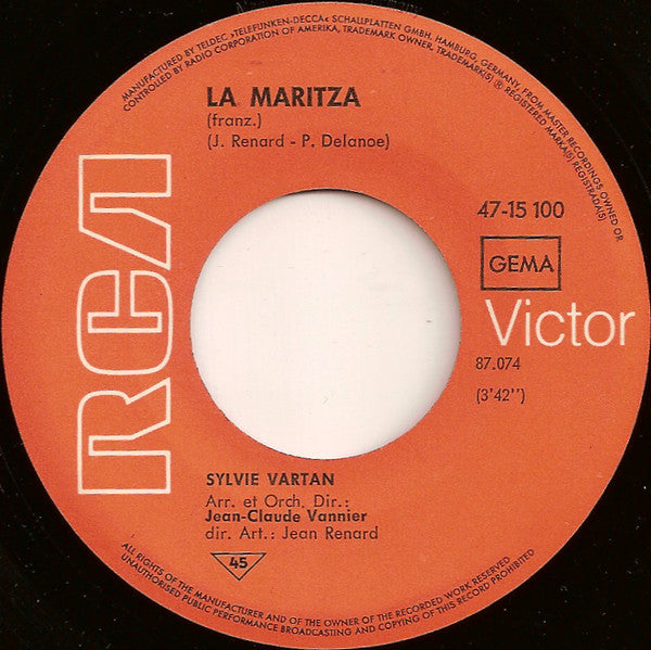 Sylvie Vartan : Zum Zum Zum (7", Single)