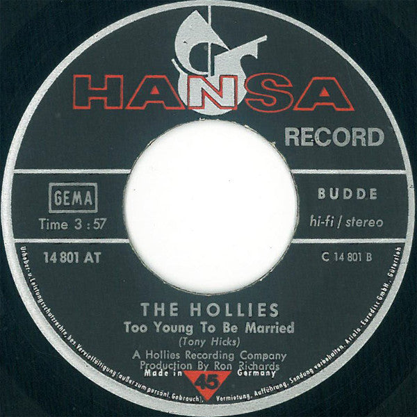 The Hollies : Frightened Lady (7", Single)