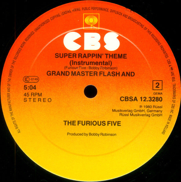 Grandmaster Flash & The Furious Five : Super Rappin' No. 2 (12", Maxi)