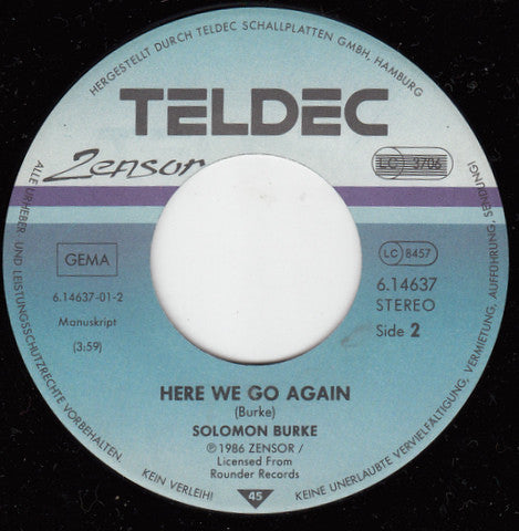 Solomon Burke : A Change Is Gonna Come (7", Single)