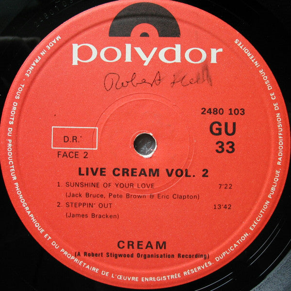 Cream (2) : Live Cream Volume II (LP, Album)