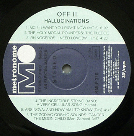 Various : Off II Hallucinations (Psychedelic Underground) (LP, Comp)