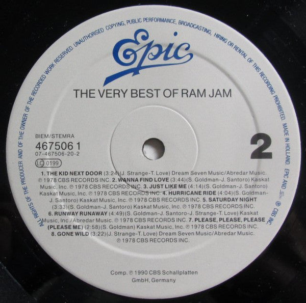 Ram Jam : The Very Best Of (LP, Comp)