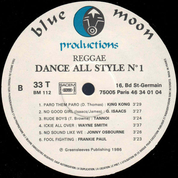Various : Dance All Style 1 (LP, Comp)