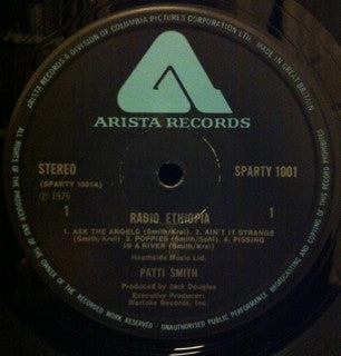 Patti Smith Group : Radio Ethiopia (LP, Album, RE, Bla)