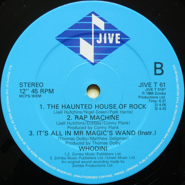 Whodini : The Whodini Electro 5 Track E.P. (12", EP)