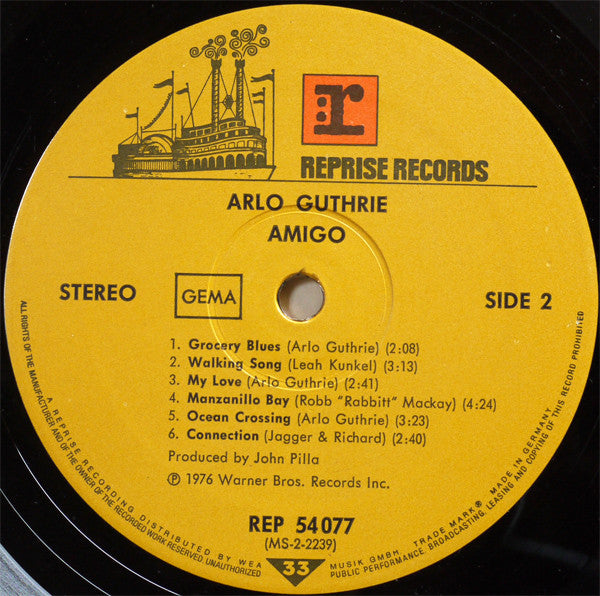 Arlo Guthrie : Amigo (LP, Album, )