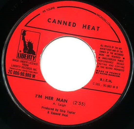 Canned Heat : Let's Work Together / I'm Her Man (7", Single)