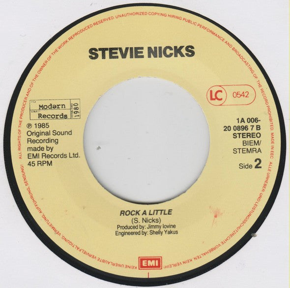 Stevie Nicks : I Can't Wait (7", Single)