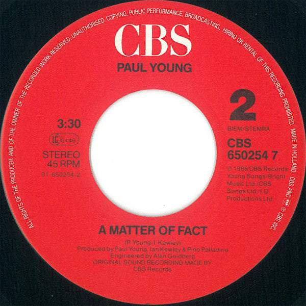 Paul Young : Some People (7", Single)
