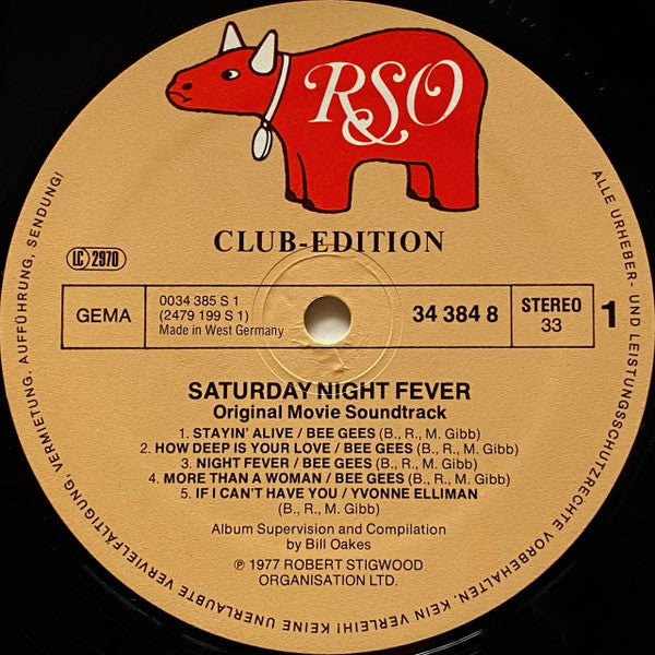 Various : Saturday Night Fever (The Original Movie Sound Track) (2xLP, Album, Comp, Club)
