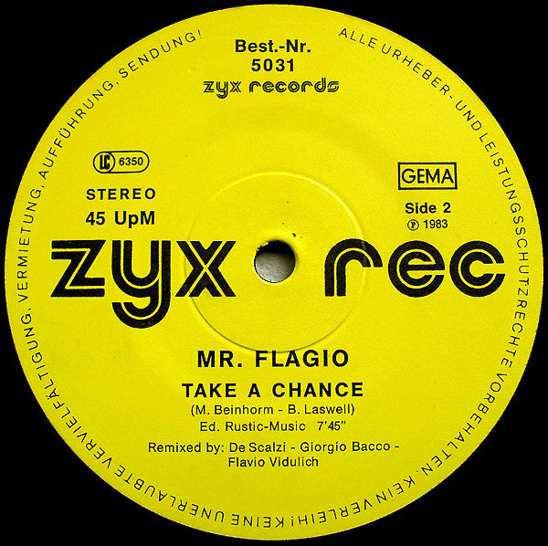 Mr. Flagio : Take A Chance (12")