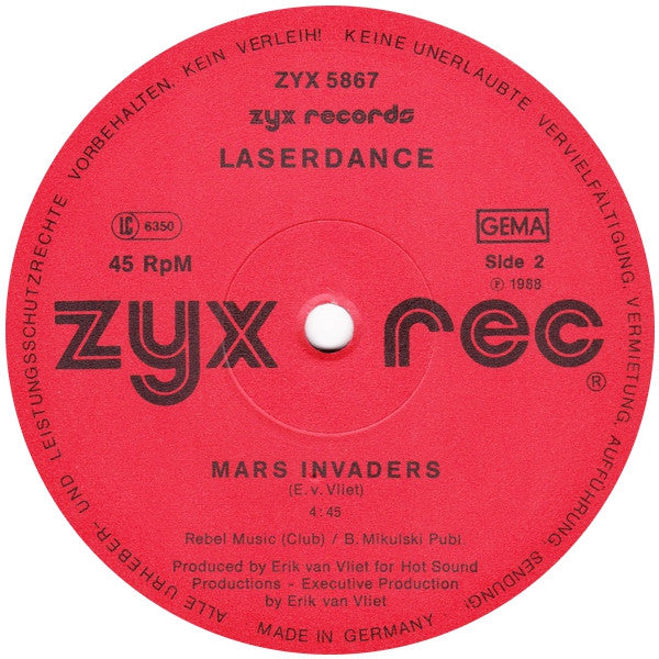 Laserdance : Laserdance ('88 Remix) (12")