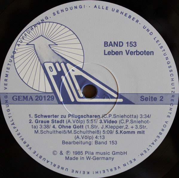 Band 153 : Leben Verboten (LP, Album)
