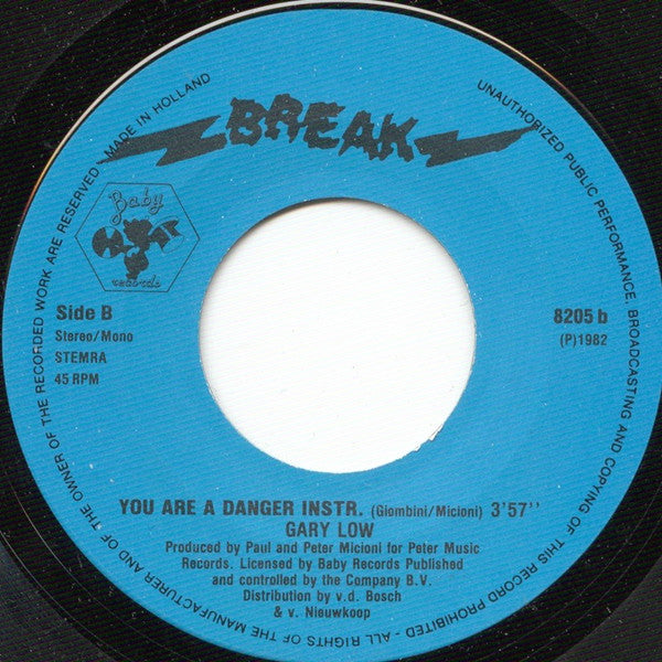 Gary Low : You Are A Danger (7")
