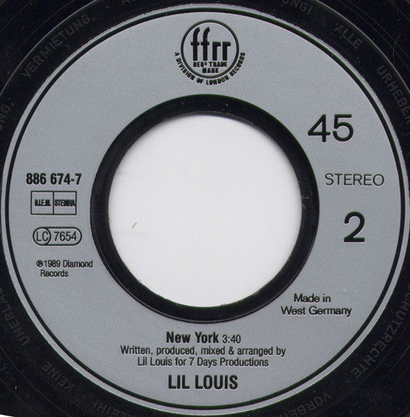 Lil Louis* : French Kiss (7", Single, PDO)