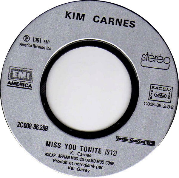 Kim Carnes : Bette Davis Eyes (7", Single)
