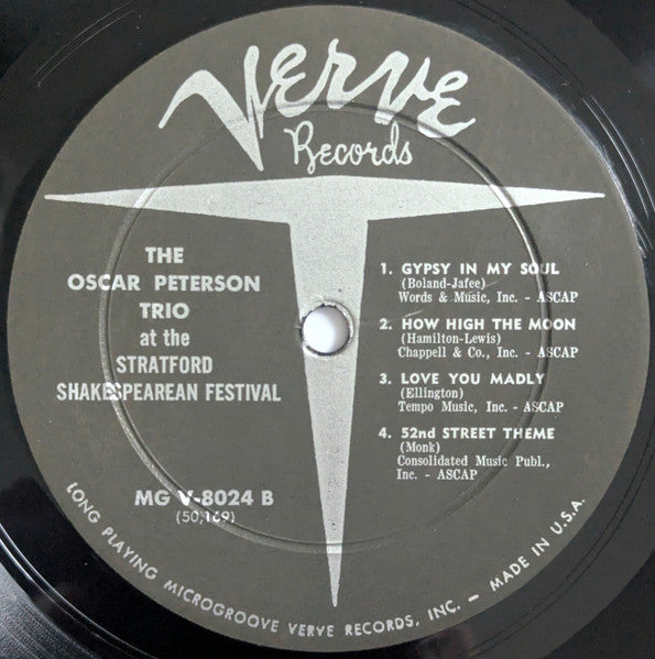 The Oscar Peterson Trio : At The Stratford Shakespearean Festival (LP, Album, Mono, RP, Ind)