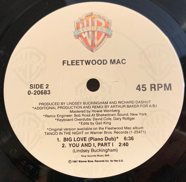 Fleetwood Mac : Big Love (12", Maxi)