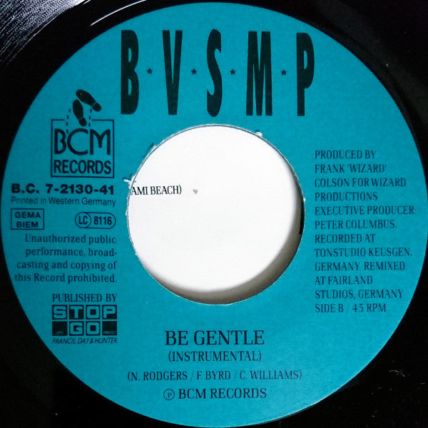 B.V.S.M.P. : Be Gentle (7", Single)