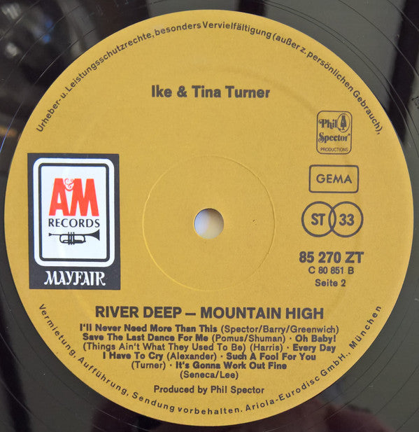 Ike & Tina Turner : River Deep - Mountain High (LP, Album, RE)