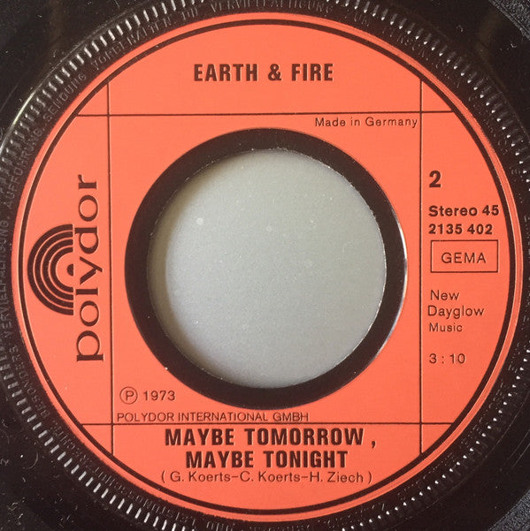Earth & Fire* : Memories (7", Single, RE)
