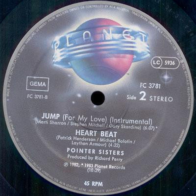 Pointer Sisters : Jump (For My Love) (12", Maxi)