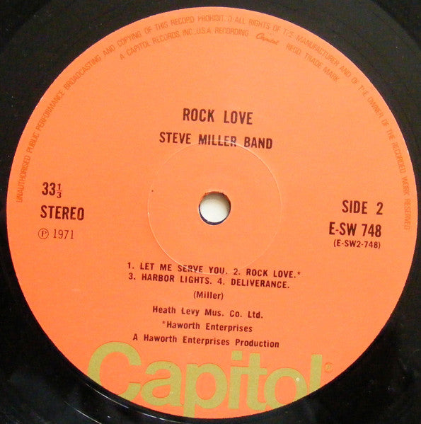 Steve Miller Band : Rock Love (LP, Album, RP)