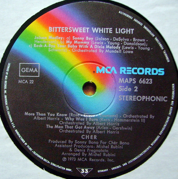 Cher : Bittersweet White Light (LP, Album)