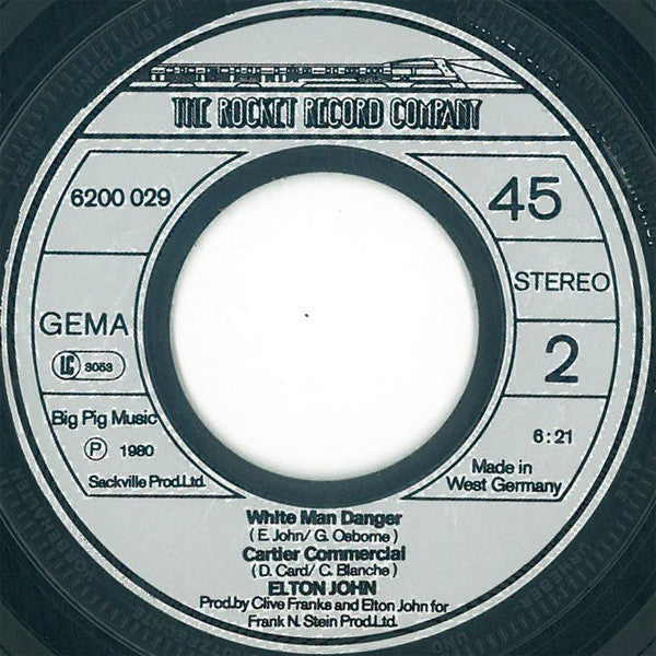 Elton John : Sartorial Eloquence (Don't You Want To Play This Game No More) (7", Single)