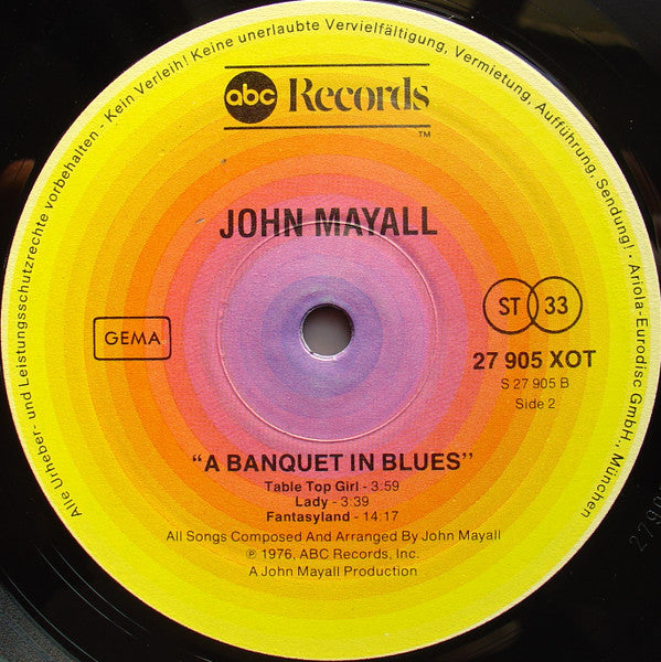 John Mayall : A Banquet In Blues (LP, Album)