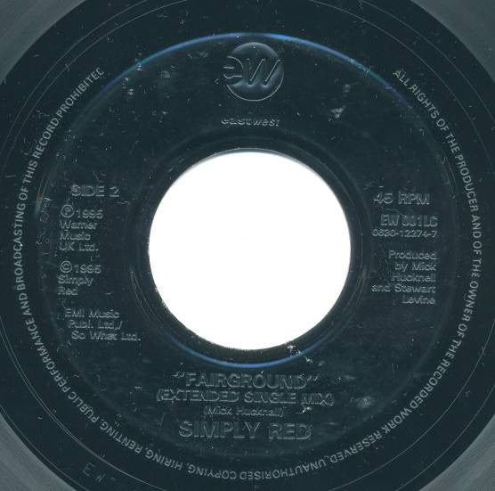Simply Red : Fairground (7", Single, Jukebox)