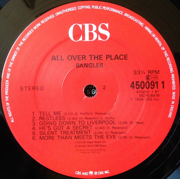 Bangles : All Over The Place (LP, Album, RE)