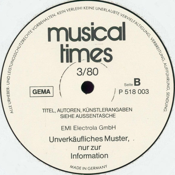 Various : Single News 3/80 (LP, Comp, Promo)