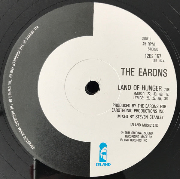 The Earons : Land Of Hunger (12")