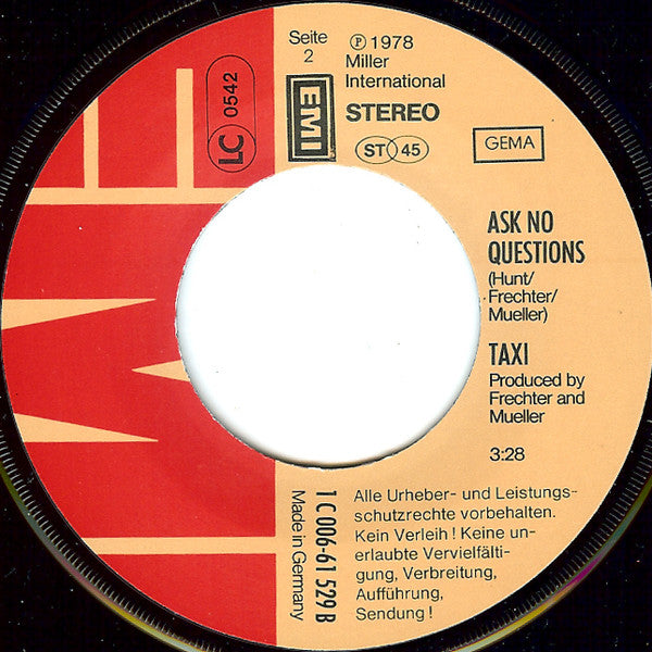 Taxi (17) : Goodbye Caroline (7", Single)