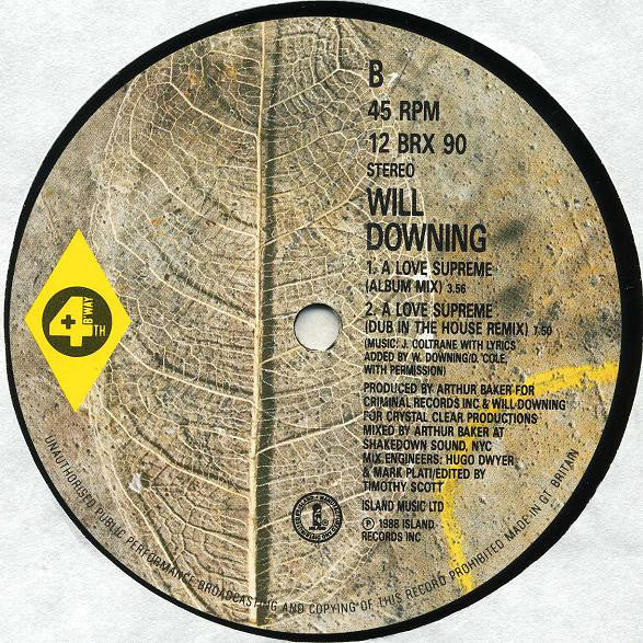 Will Downing : A Love Supreme (Chasin' The Trane Mix) (12")
