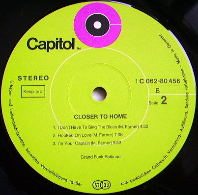 Grand Funk Railroad : Closer To Home (LP, Album, Gat)