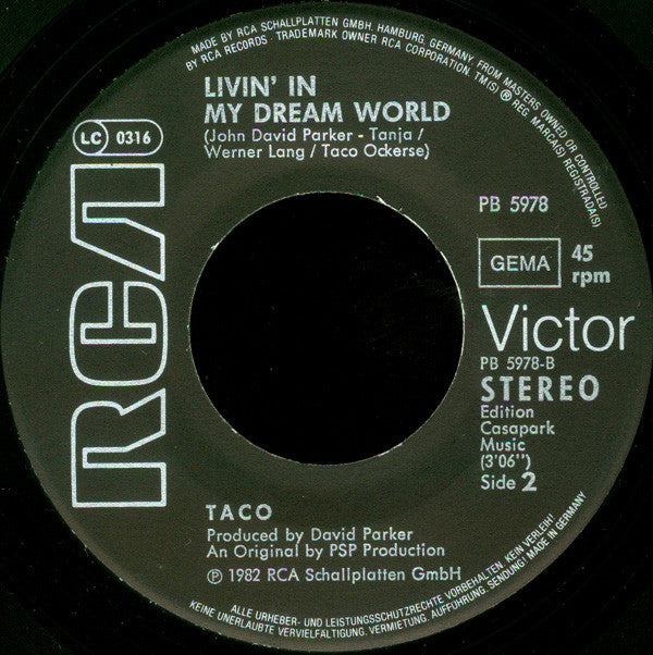 Taco : Puttin' On The Ritz (7", Single)