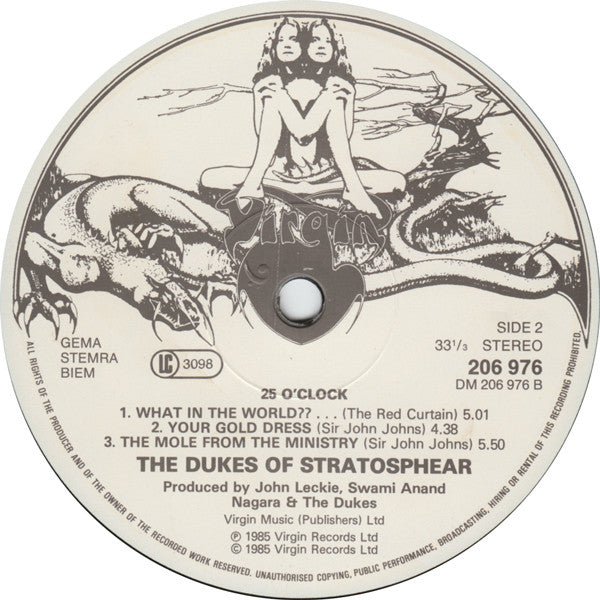 The Dukes Of Stratosphear : 25 O'Clock (12", MiniAlbum)