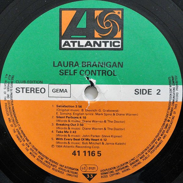 Laura Branigan : Self Control (LP, Album, Club)