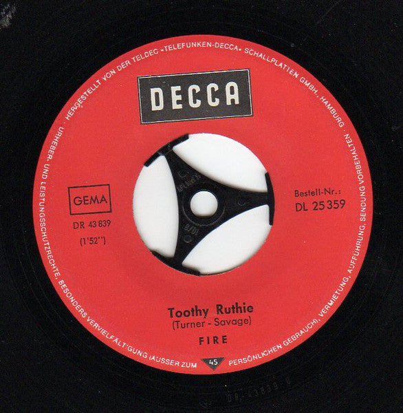 Fire (6) : Round The Gum Tree (7", Single)
