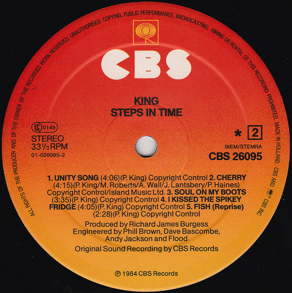 King : Steps In Time (LP, Album, Sun)
