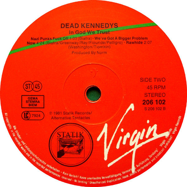 Dead Kennedys : In God We Trust, Inc. (12", EP, RP)