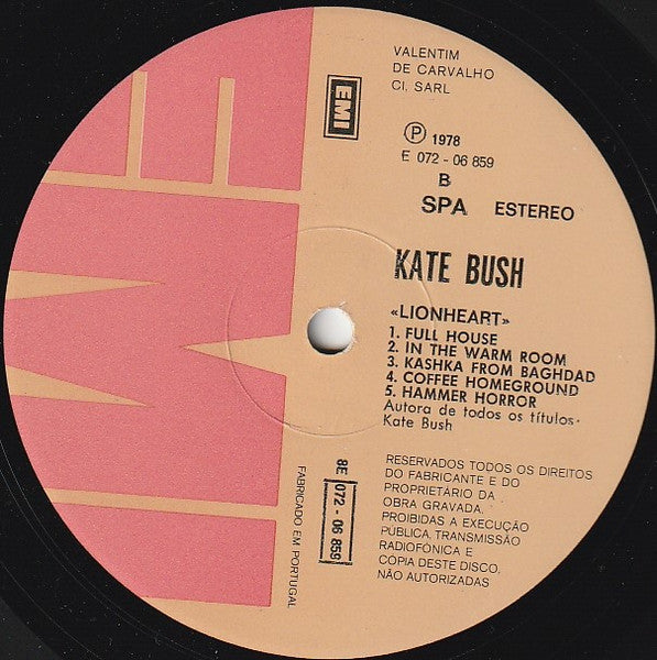 Kate Bush : Lionheart (LP, Album, Gat)