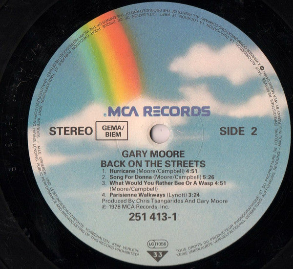 Gary Moore : Back On The Streets (LP, Album, RE)