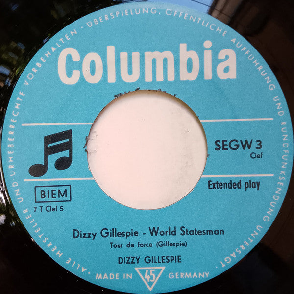 Dizzy Gillespie : World Statesman (7", EP, Mono)