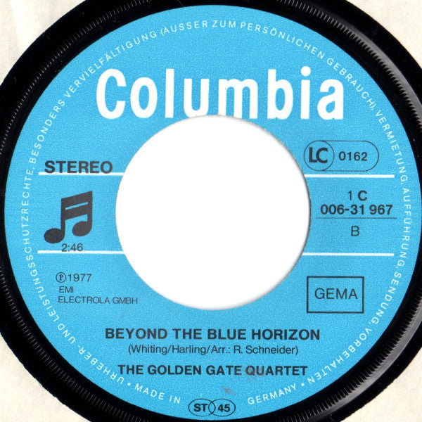 The Golden Gate Quartet : Schwarzbraun Ist Die Haselnuss (7", Single)