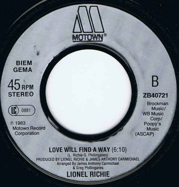 Lionel Richie : Dancing On The Ceiling (7", Single, Inj)