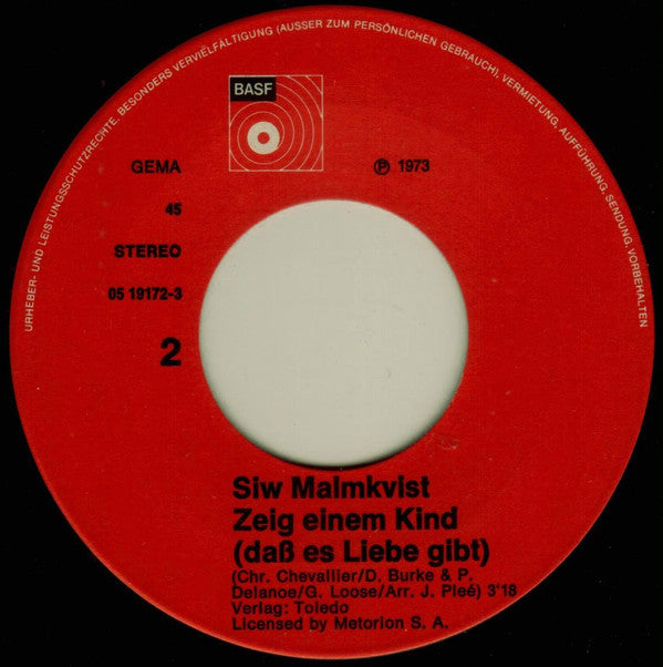 Siw Malmkvist : Liebe Heißt L'Amour (7", Single)
